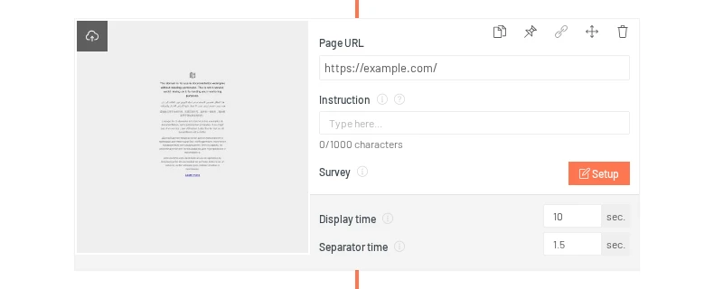 Page URL item card