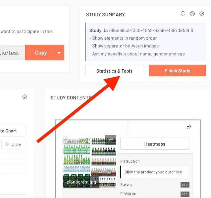 RealEye Study Statistics & Tools